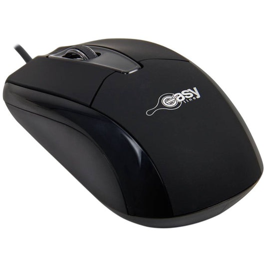 Mouse Easy Line EASY LINE, Negro, USB, 1000 DPI